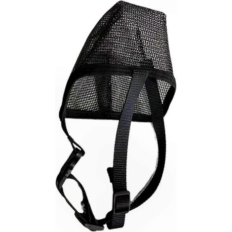 Muselière chien en mesh souple réglable, anti-morsure et anti-léchage, maintien sûr avec sangles confortables, protection contre appâts toxiques, taille ajustable (1/5)
