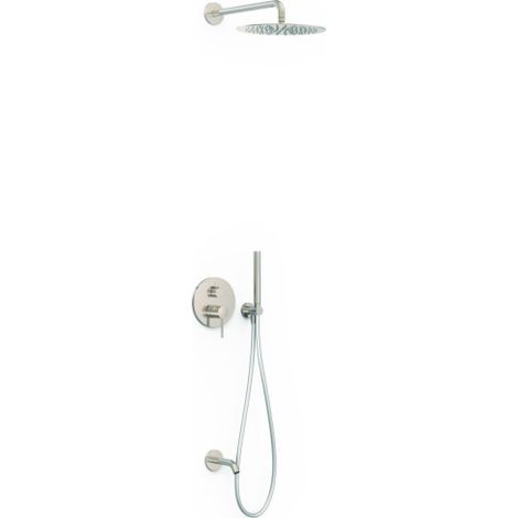 Kit mitigeur encastré 3 voies Rapid‑box pour douche Study Acier - TRES 26237302AC