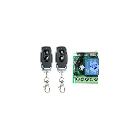 Commutateur sans fil DC 12V 1CH avec 2 télécommandes –