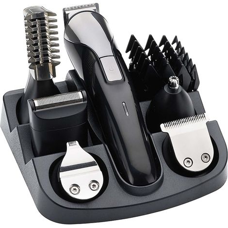 Men's Beard Trimmer, Hair Trimmer for Men, 12 in 1 Grooming Tool Kit with Nose and Ear Trimmer, Precision Trimmer, Body Trimmer, Rechargeable and Waterproof Shaver (1/5)