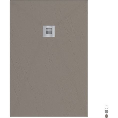 Piatto doccia in marmoresina rettangolare 70x130 cm TORTORA finitura pietra estasi LONDRA (1/2)