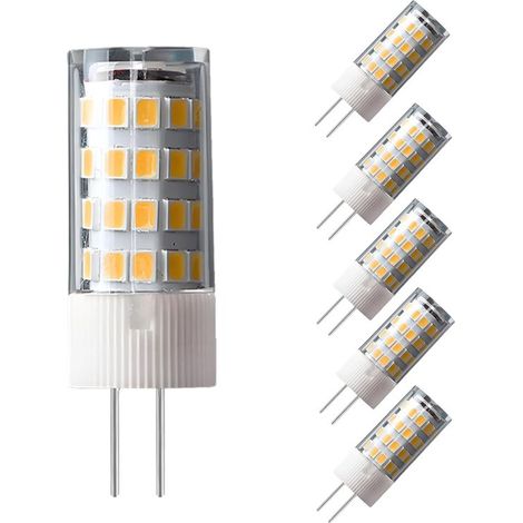 Lampadine LED G4 da 5W, luce bianca calda 3000K, angolo del fascio luminoso di 360°, non dimmerabili, confezione da 6. (1/5)