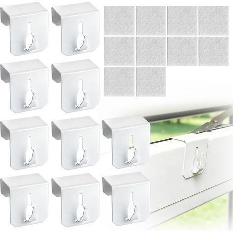 Set mit 10 Hängehaken aus Stahl für Fensterdekoration, Lichterketten, Weihnachtssterne und Schranktüren (1/5)