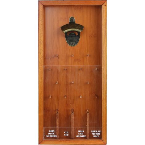 Cadre Décapsuleur Jeu à Boire en Bois Amusant Marron (1/5)