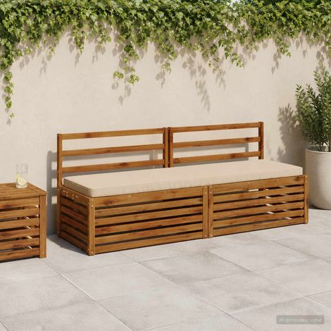 vidaXL 2-Piece Bench Cushions VUGHT 2 pcs 100% Polyester Cream (1/5)