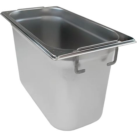 Bac gastronorme GN 1/3 - 200 poignées escamontables en inox REDFOX - GN 1/3-200 U - REDFOX