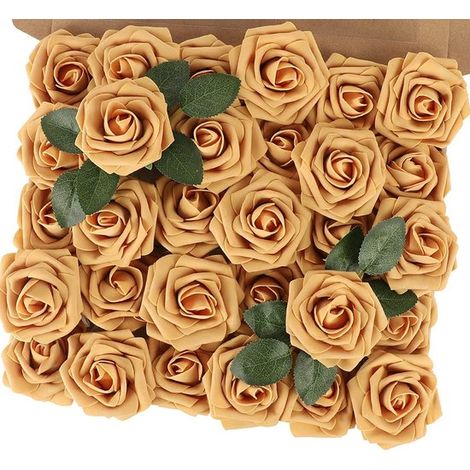 Rosas artificiales, para el Día de San Valentín, el Día de la Madre, bodas, baby showers, aproximadamente 20 cm de largo, 8 cm de diámetro (1/5)