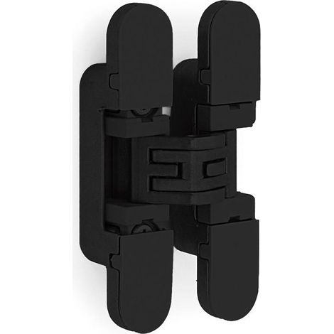 bisagra oculta regulable. zamak / aleación de zinc. para muebles o armarios. ejes. puertas superpuestas - koblenz acabado negro
