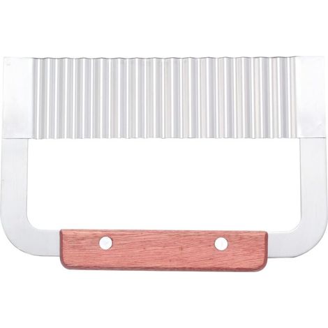 Coupe-pommes de terre, coupe-frites, couteau coupe-vague lame en acier inoxydable avec manche en bois, outil de coupe pour ustensiles de cuisine (1/5)