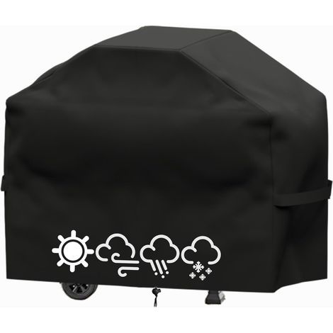 Housse Barbecue Exterieur,Housse Barbecue,Housse Plancha Exterieur,Bache Barbecue Exterieur,Couverture de Grill Anti-Vent/Anti-UV,420D(145X61X117 CM) (1/5)