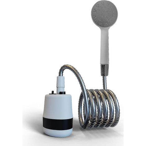 Douche portable pour le camping et les activités de plein air, douche électrique à main, compacte et rechargeable, pommeau de douche de camping portable.-AquaForge (1/5)