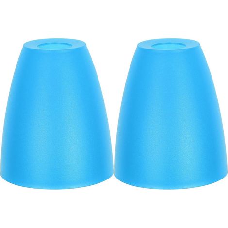 Lot de 2 abat-jour plats pour lampadaire - Abat-jour en plastique E14 avec trou central de 30 mm - Petits abat-jour creux pour lampes de table - Idéal pour le salon (1/5)