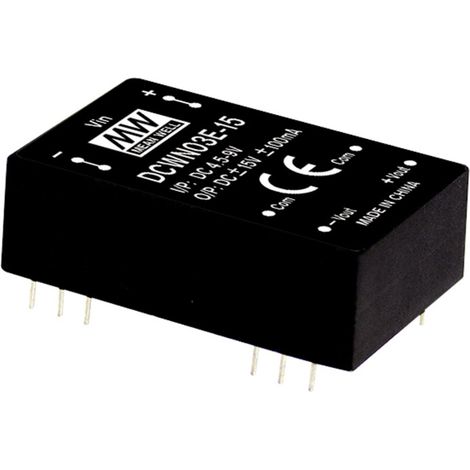 MEAN WELL DCWN03C-12 DC/DC-Wandlermodul   125 mA 3 W Anzahl Ausgänge: 2 x Inhalt 1 St.
