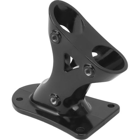 Support de drapeau à 2 positions, antirouille, en alliage d'aluminium de 2,5 cm de diamètre intérieur, pour mât de drapeau, fixation murale, toit ou rambarde extérieure, noir. (1/5)