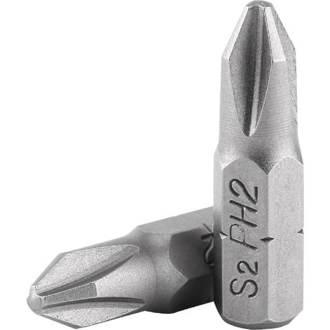 10 x 25 mm lange 1/4-Zoll-Sechskant-Magnet-PH2-Kreuzschlitzschraubendreherbits S2 (1/5)
