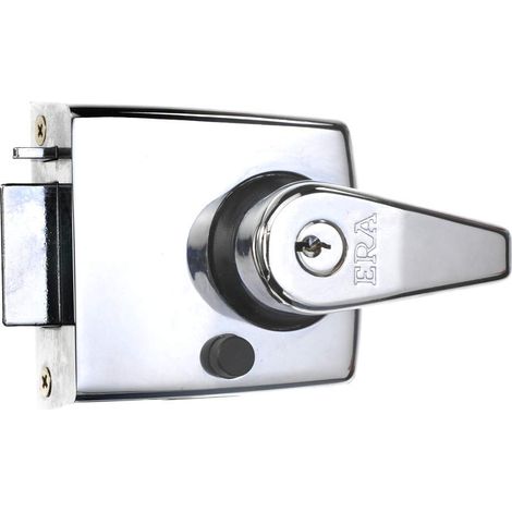 Verrou de nuit haute sécurité 60 mm avec corps en chrome poli (1/2)