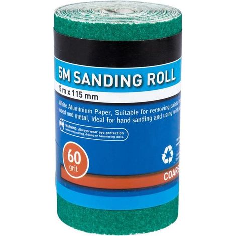 Blue Spot Tools 5MTR 115MM Sanding Roll 60 Grit