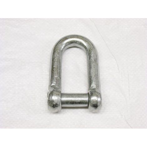 x1 6MM Galvanised Commercial Dee Shackle With Countersunk Pin - Chain Connector Caravan Tether Flush (1/2)