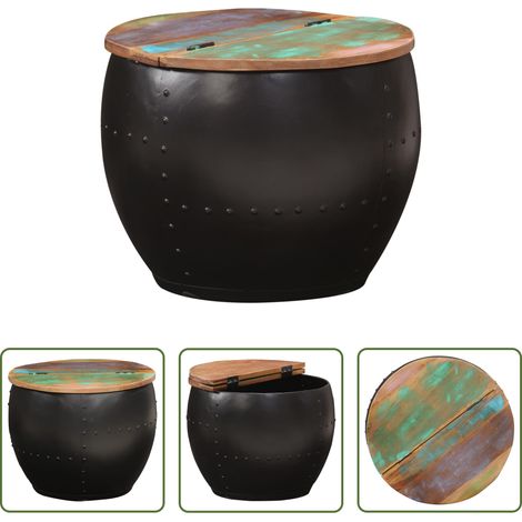 Altholz Couchtisch - Couchtisch 53x43 cm Altholz Massiv (1/5)