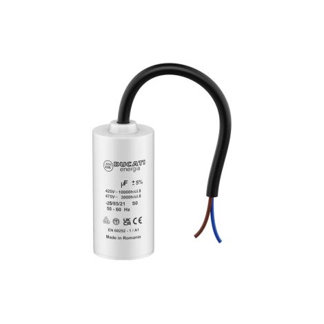 Ducati Energia - Condensateur pour moteur monophasu00e9 - 90 MF - u00b15% - 450V - u00e0 cu00e2ble - Ru00e9f : CDD CB 90 (1/2)