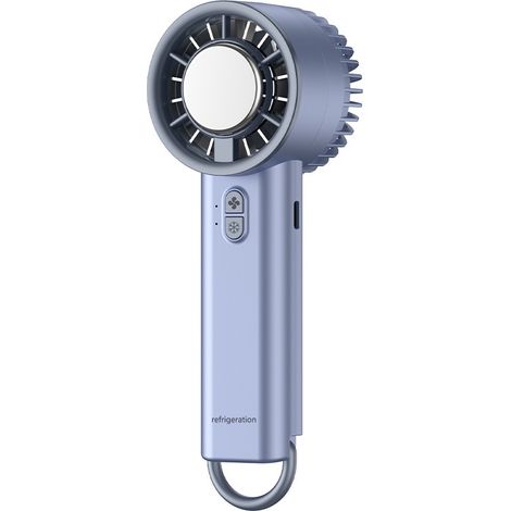 Ventilateur brumisateur portable main USB rechargeable 3 vitesses autonomie 6h mini ventilateur voyage plage concert extérieur été silencieux bleu (1/5)