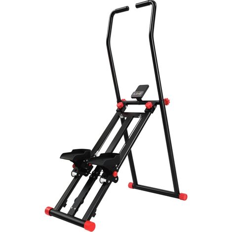 Stepper d'escalier pour la maison, grimpeur vertical pliable, 3 niveaux de résistance, guidon et écran LCD réglables (1/5)