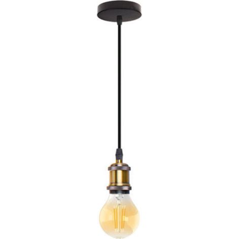 Lampe Suspendue Nostalgie Lustre D'Intérieur Rétro Lampe Suspendue Antique E27 Vintage Plafonnier Simple Bronze (1/5)