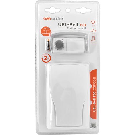 SCS SENTINEL, Campanello senza fili, UEL-BELL 150 Bianco, CSF0011 (1/2)