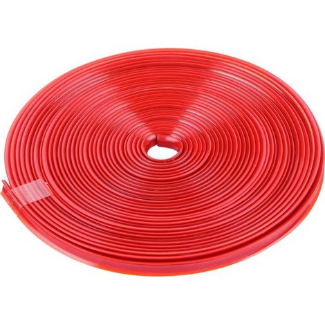 Bande de protection rouge en caoutchouc de 8 m pour jantes de voiture : protège des rayures et décore les bords des pneus. (1/5)