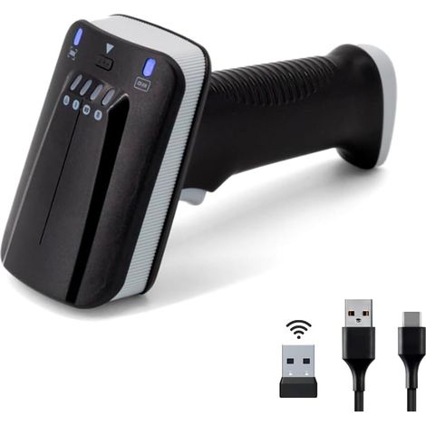 SR290 UHF RFID Lecteur de code-barres portable 1D/2D QR Bluetooth 2,4 GHz + câble USB Lecteur de code-barres pour bijoux/vêtements/magasins de chaussures, supermarché, entrepôt (1/5)