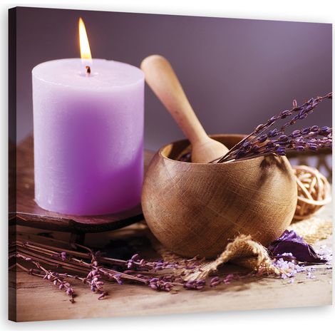 Quadro su tela, Spa Lavender Candle - 50x50 (1/4)