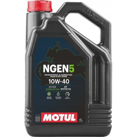 Lubrifiant huile Motul NGEN 5 10W40 4L pour moto route tout (1/4)