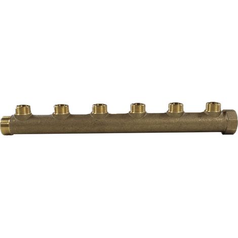 Collecteur sanitaire 3/4"(20/27) Mâle/Femelle 6 départs 1/2" (1/4)