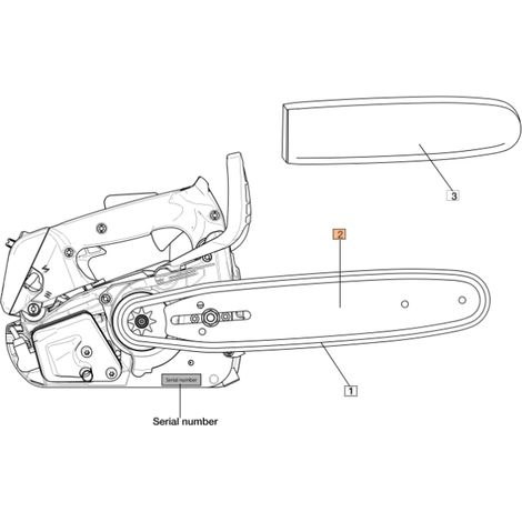 Barra motosega modelli GST250 10 pollici ORIGINALE OLEOMAC 3061026R DT9D