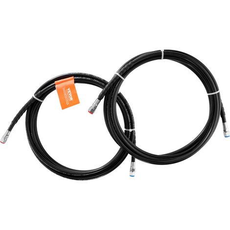 Kit de Tuyau Hors-Bord 2 Pièces 6,09 m Flexible Hydraulique TPEE Anti-fuite avec Interfaces Standard SAE J516 Compatible avec Système de Direction Hydraulique Hors-Bord Jusqu’à 300 HP Bateau (1/5)