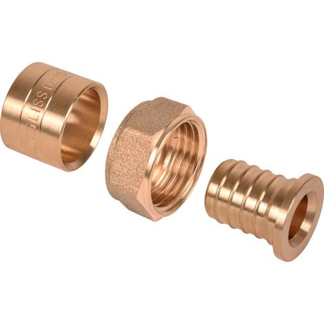 Garis Racor PER con tuerca giratoria dorado diámetro 12mm
