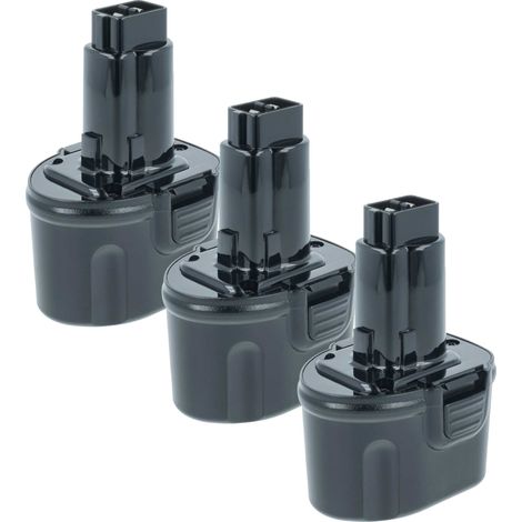 vhbw 3x Akku kompatibel mit Dewalt DW925K, DW925K-2, DW920K2, DW925, DW920K, DW920K-2, DW920, DW968, DW968K Werkzeug (2000 mAh, NiMH, 7,2 V)