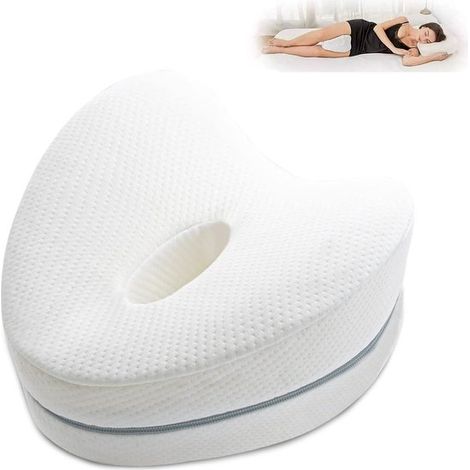 Cuscino per ginocchia per dormire, cuscino ortopedico per chi dorme sul fianco, allevia il dolore sciatico, materiale a lento ritorno elastico, cuscino per gambe (1/4)