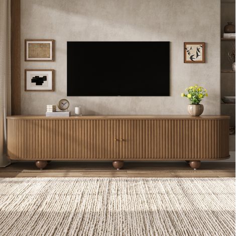 Tavolo consolle marrone chiaro in metallo e legno, 3 ripiani (1/5)