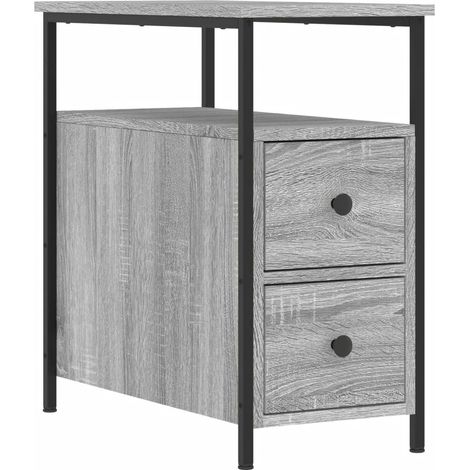 Maison Exclusive - Comodino Grigio Sonoma 30x60x60 cm in Legno Multistrato