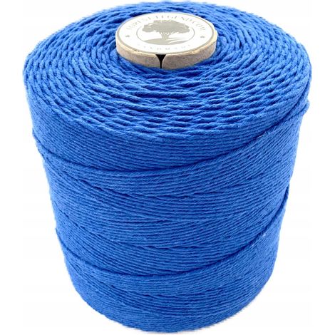 Blaue Baumwollkordel, 1 kg, Makramee (1/5)