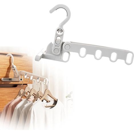 Cintre - Étendoir à linge - Porte-vêtements - Étendoir mural pliable - Porte-vêtements - Stylier - Tringle - Barre de penderie - Porte-manteaux pliables