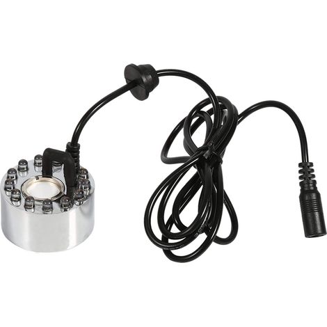 Atyhao Aluminium Nebelmaschine Wasserfontne Teich Nebelmaschine Luftbefeuchter Zerstuber Mini Nebelmaschine mit 12 Farbwechsel LED-Leuchten(1) (1/5)
