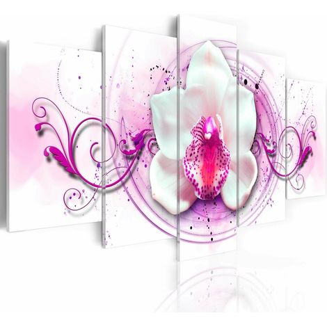 Tableau orchidée - rose d'expression - 200 x 100 cm (1/4)