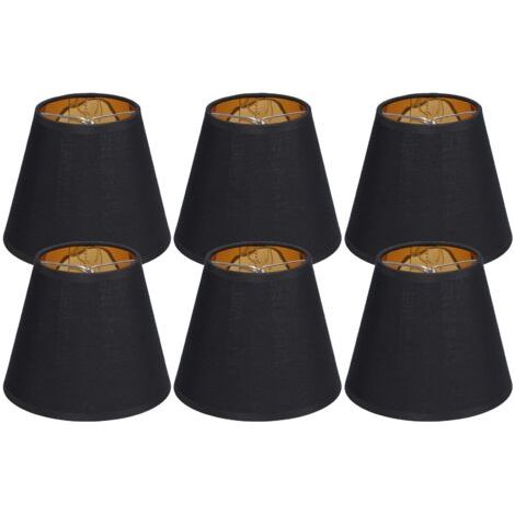 Abat-jour à clipser, Ensemble de 6 Abat-jours Décoratifs en Tissu pour Lampe Table et Applique Murale, Structure pour Ampoules Bougie,Accessoires Abat-jour Vintage pour Décoration Intérieure (1/5)