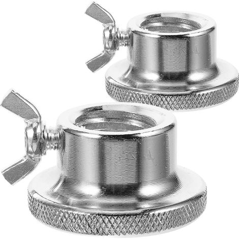 Écrous antidérapants à double verrouillage, adaptés à l'haltérophilie avec haltères et barres, lot de 2, argentés. (1/5)