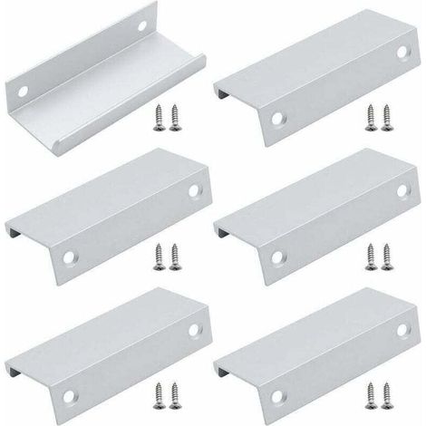 invisible aluminum drawers for cabinets, cabinets and alacenas - Plateados - 80 mm wide - Herrajes para cabinets (1/4)