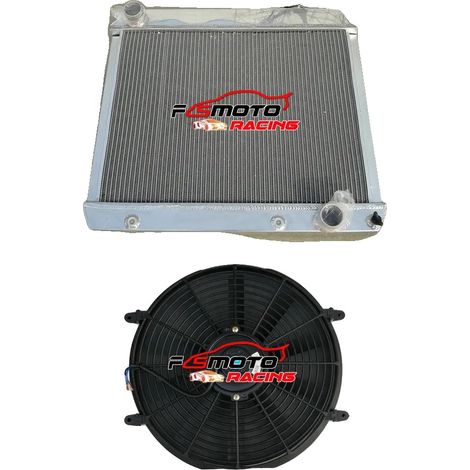 Radiador de aleación de aluminio, dimensiones del núcleo: 445 mm x 580 mm x 45 mm, dimensiones totales: 595 mm x 635 mm x 108 mm, entrada/salida de 45 mm, compatibilidad: camioneta Chevy C/K 1963-1966 (1/5)