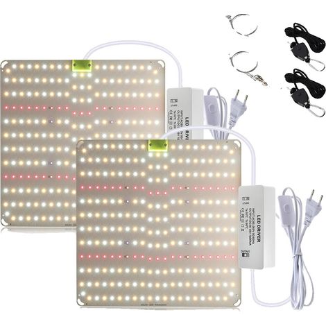 Lampada LED per coltivazione, spettro completo, dimmerabile, set da 2 pezzi (1/2)