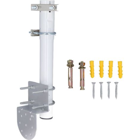 Kit d'installation de poteau d'antenne avec vis en U, support de montage mural court sur le toit pour antennes paraboliques rectangulaires Starlink V2. (1/5)